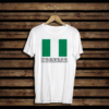 100% cotton t-shirt with Nigerian Flag and the word Nigerian as Text. Colour of t-shirt: white